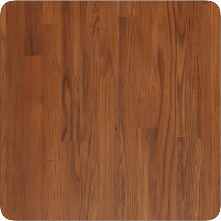 The Living Store Vierkant Tafelblad Massief Eikenhout 50x50x2.5cm Donkerbruin Massief Eikenhouten Tafelblad Donkerbruin Tafelblad Vintage Tafelblad Landelijke Tafelblad Eiken Tafelblad