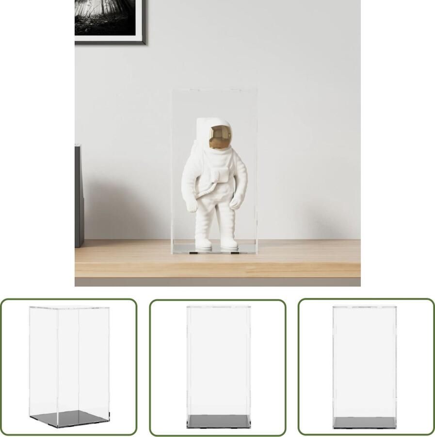 The Living Store Acryl Vitrine Multifunctioneel 30x30 cm Stofdicht en Duurzaam Acryl Vitrine Presentatiecase Collectie Vitrines Stofdichte Vitrine Kunststof Vitrine