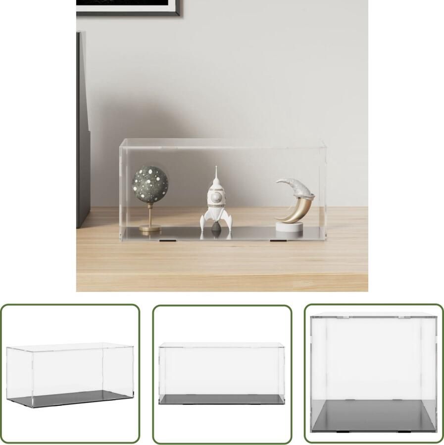 The Living Store Acryl Vitrine Modelbouw 50x30x20 cm Stofdicht Acryl Vitrine Display Case Modelbouwkast Verzamelkisten Stofdichte Kast