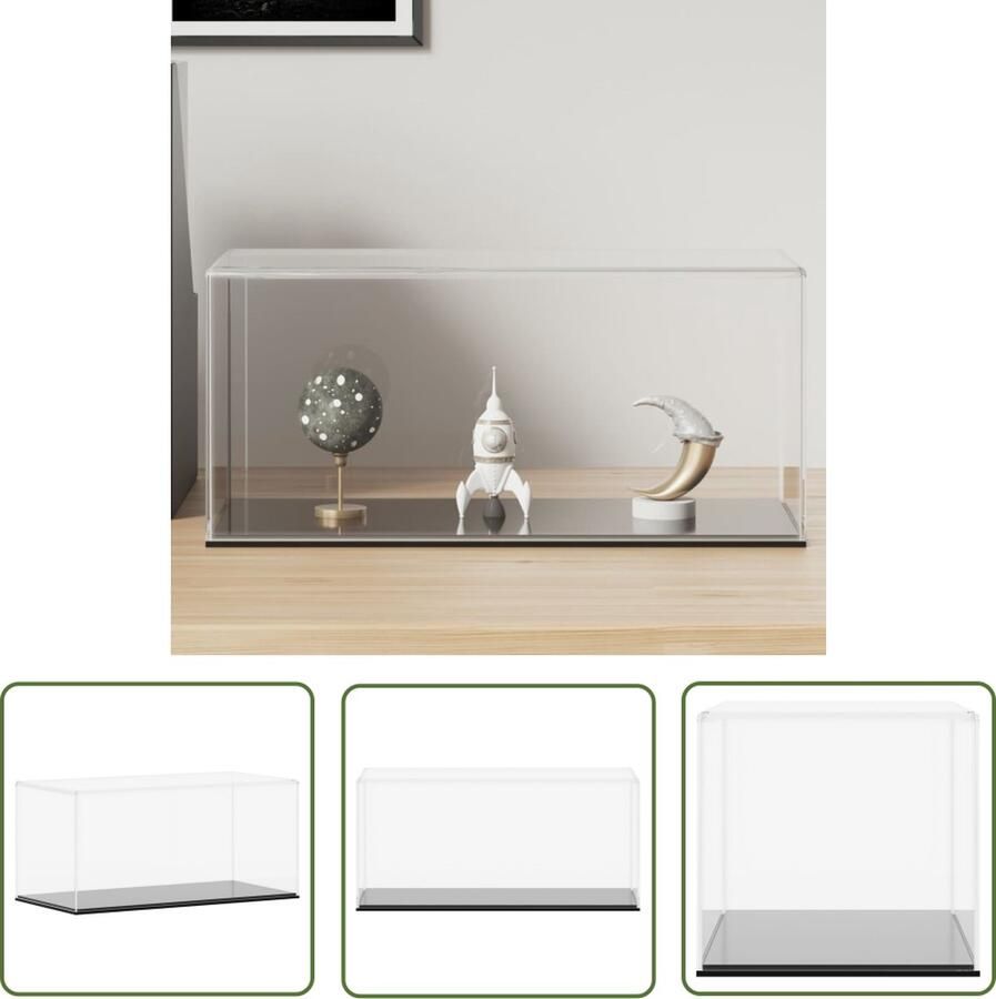 The Living Store Acryl Vitrine Multifunctioneel Helder Stofdicht Eenvoudig te Monteren verschillende maten Acryl Vitrine Kast Decoratieve Vitrine Collectie Vitrine Stofdichte Vitrine