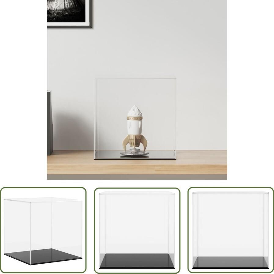 The Living Store Acryl Vitrine Speelgoed en Verzamelobjecten 30 cm x 30 cm x 30 cm Stofdicht Acryl Vitrine Display Case Collectie Opslag Speelgoedopslag Decoratief Item