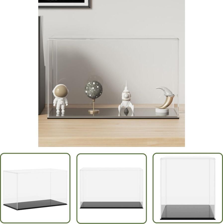The Living Store Acryl Vitrine Multifunctioneel Stofdicht Eenvoudige montage Acryl Vitrine Vitrinekast Stofdichte Vitrine Multifunctionele Vitrine Collectie Opslag