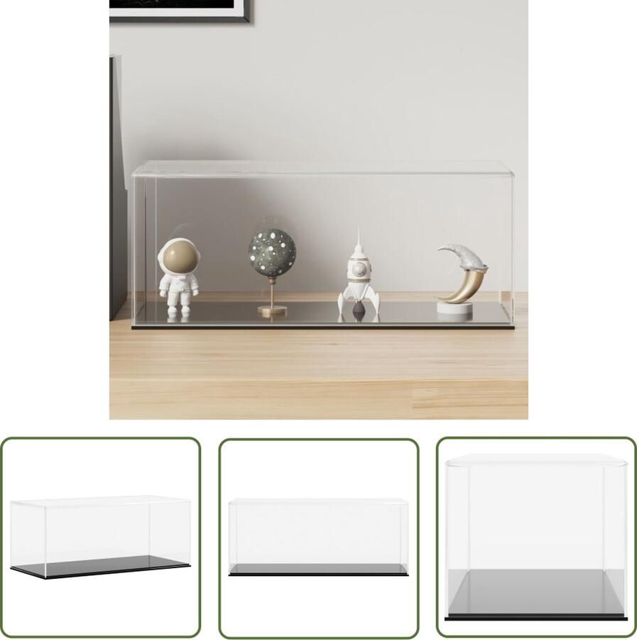 The Living Store Acryl Vitrine Multifunctioneel 120x60x40 cm Stofdicht Acryl Vitrine Kast Presentatiecase Collectie Vitrines Stofdichte Vitrine