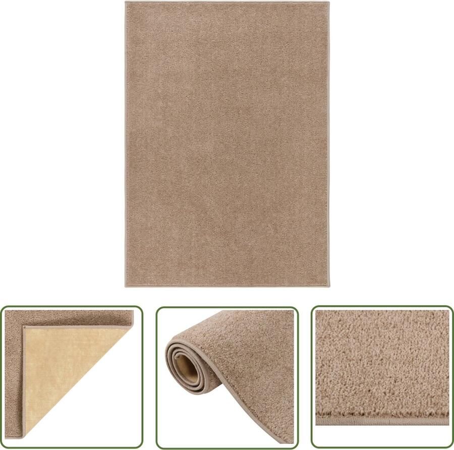 The Living Store Vloerkleed Arias Vloermat 140 x 200 cm Bruin 100% PP