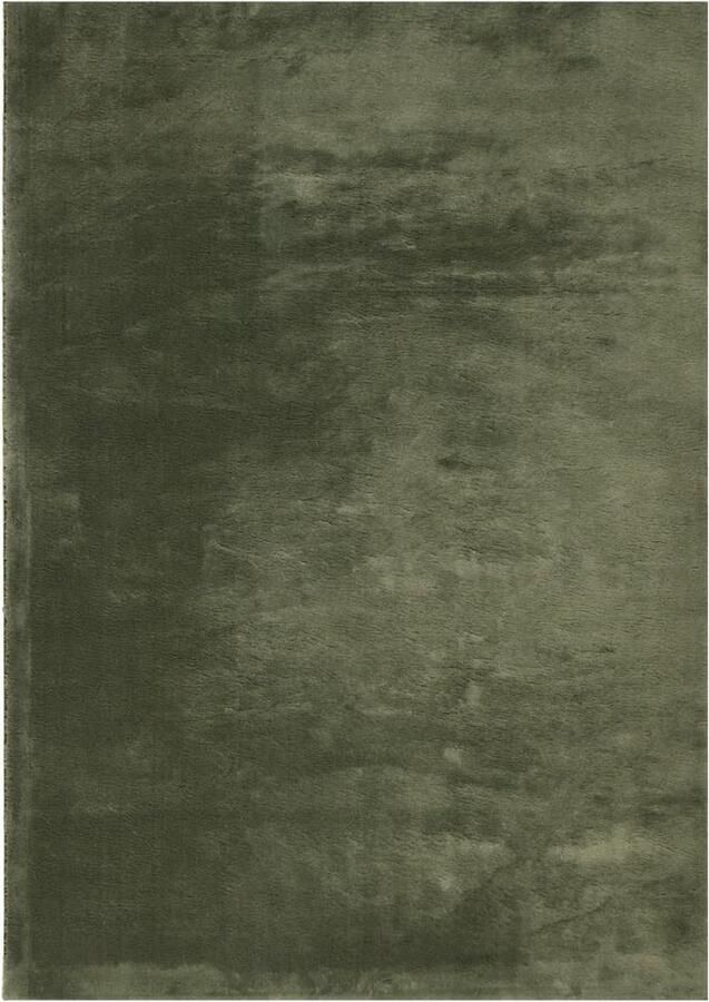 The Living Store Vloerkleed Groene Vloerkleed Huiskamer Tapijt Slaapkamer Tapijt Wollen Vloerkleed