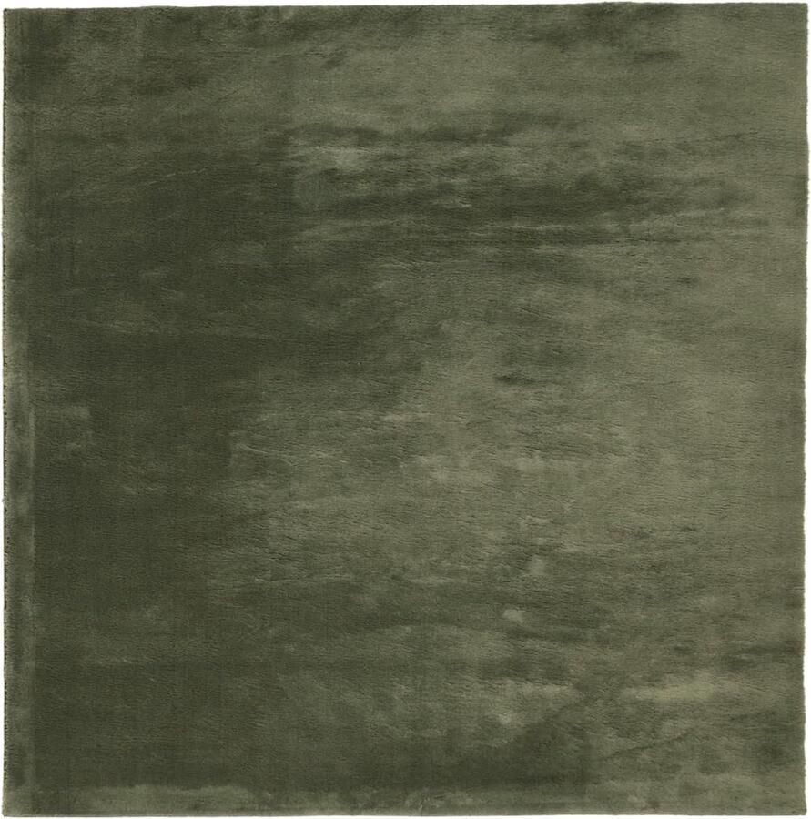 VidaXL Vloerkleed HUARTE 200x200 cm Bosgroen Vloerkleed Bosgroen Polyester Anti Slip Woonkamer