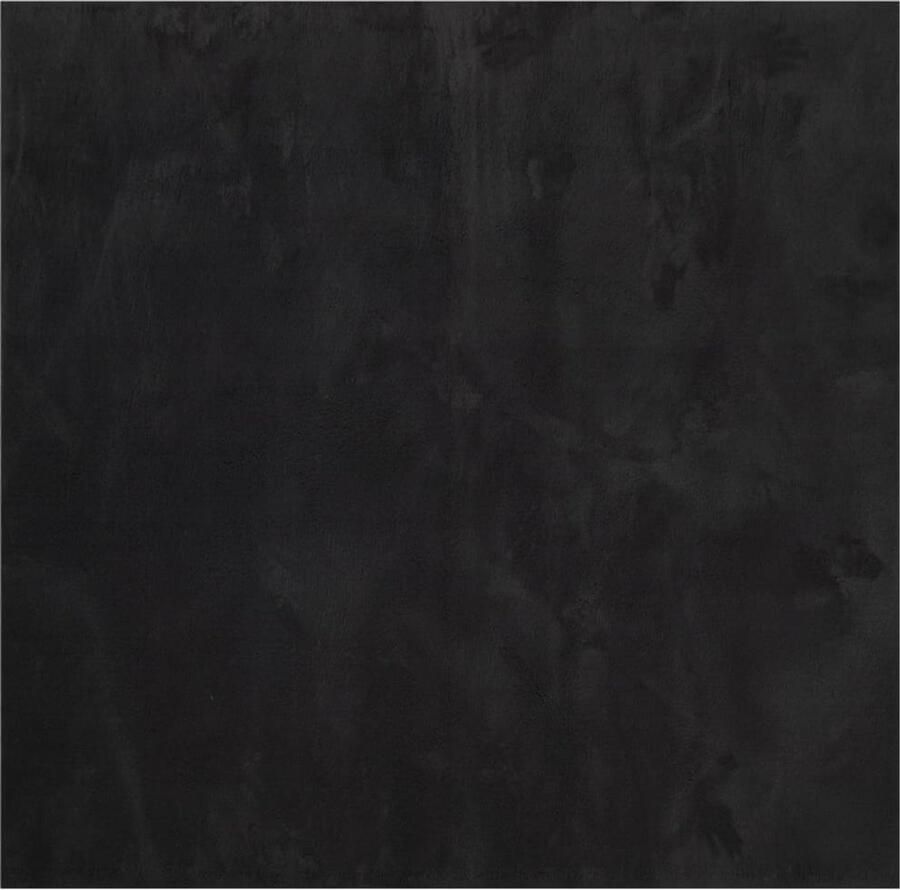 The Living Store HUARTE Vloerkleed 240 x 240 cm Zwart Polyester met Anti-slip 18mm Poolhoogte Vloerkleed Zwarte Vloerkleed Polyester Vloerkleed Anti Slip Vloerkleed Ronde Vloerkleed