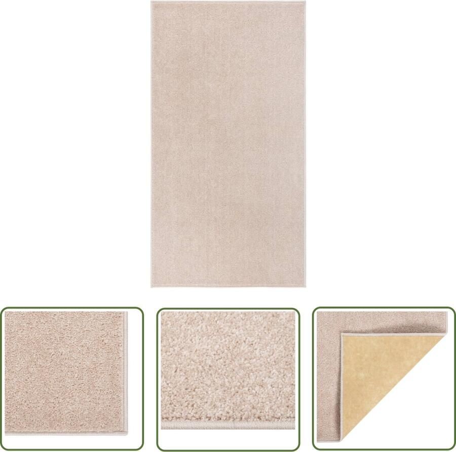 The Living Store Karakteristiek Vloerkleed Donkerbeige 80 x 150 cm 100% PP Vloerkleed Donkere Kleuren Polypropyleen Vloerkleed Landelijk Vloerkleed Kamerdecoratie