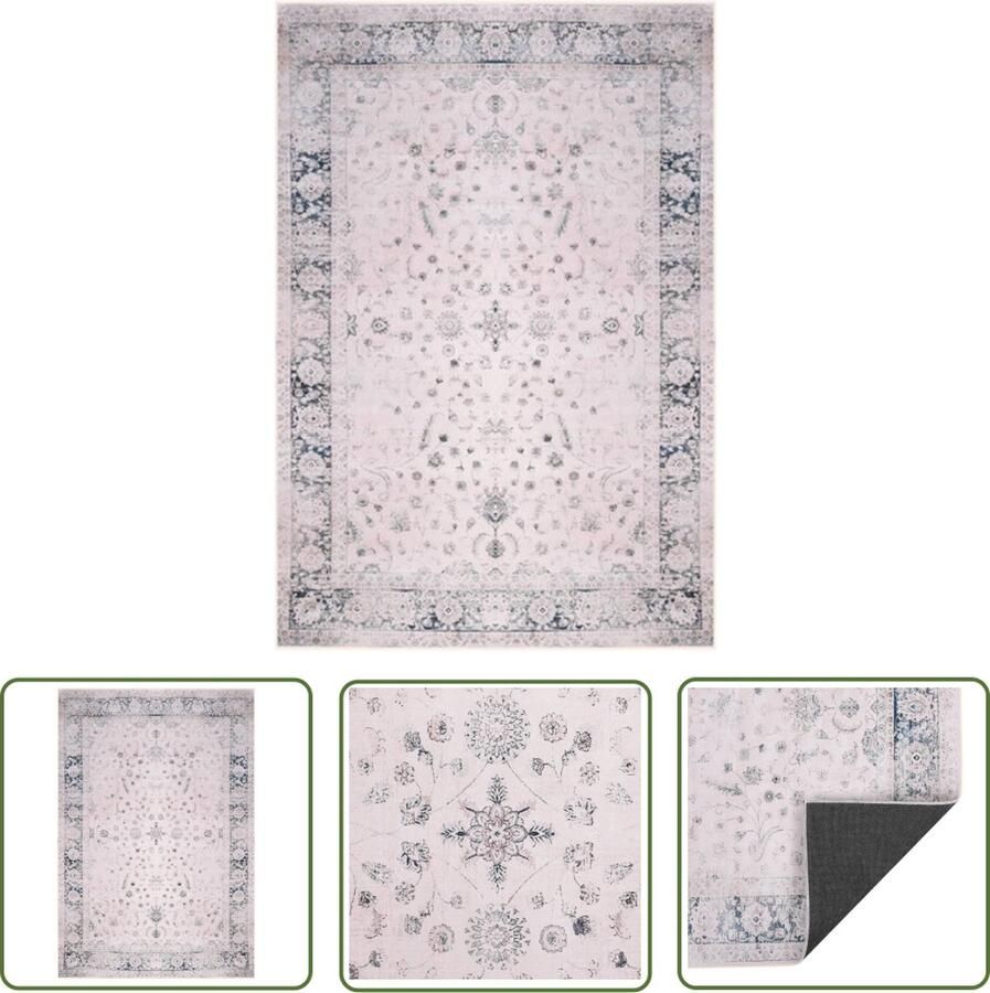 The Living Store Vloerkleed Meerkleurig 120x160 cm Polyester Nonwoven Anti-slip