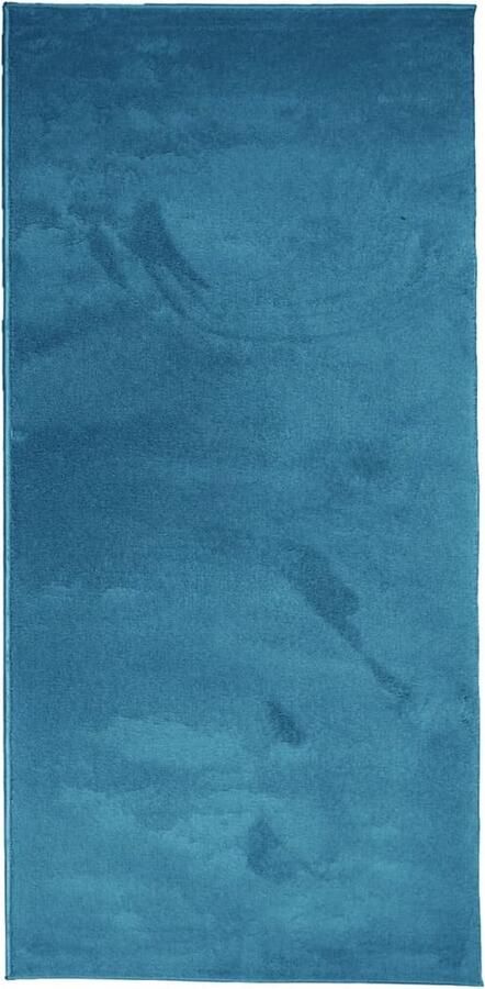 The Living Store OVIEDO Vloerkleed 100 x 200 cm Turquoise 100% polyester Duurzaam en veilig met STANDARD 100 door OEKO-TEX Vloerkleed Tapijten Kamerdecoratie Turkoois Zacht