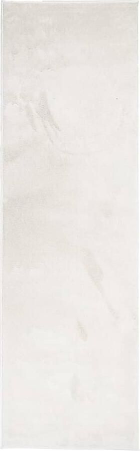 The Living Store OVIEDO Vloerkleed 80 x 250 cm Beige 100% polyester 12.5 mm poolhoogte Vloerkleed Tapijten Beige Vloerkleed Polyester Vloerkleed Zacht Vloerkleed