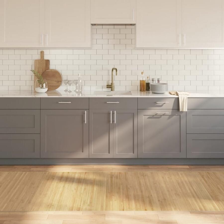 VidaXL Vloerkleed Bamboe Rechthoekig 100x400 cm Bamboetapijt Vloerkleden Livingroom Decoratie Natuurlijke Materialen Beige Tapijt