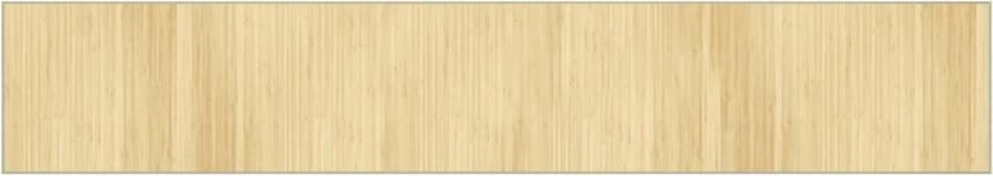 VidaXL Bamboe Vloerkleed 70x400 cm Licht Natuurlijk Bamboetapijt Vloertapijt Woonaccessoire Kamerdecoratie Beige Tapijt