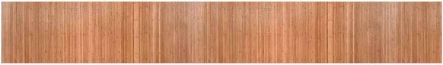 The Living Store Vloerkleed rechthoekig 70x500 cm bamboe naturel Bamboetapijt Vloerkleed Woonaccessoire Kamerdecoratie Naturele Decoratie