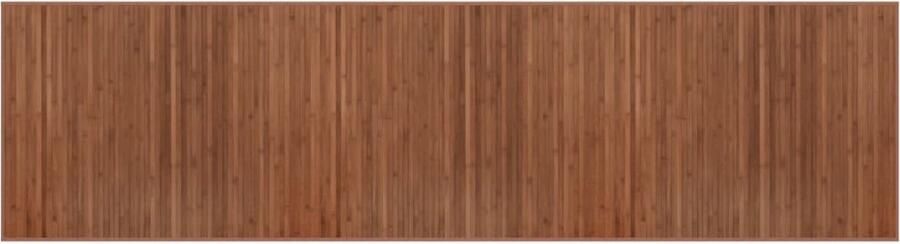 The Living Store Vloerkleed rechthoekig 80x300 cm bamboe bruin Bamboe Tapijt Vloerkleden Natuurlijk Tapijt Modern Tapijt Brown Tapijt