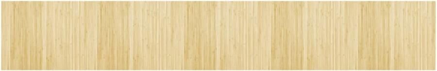 The Living Store Vloerkleed rechthoekig 80x500 cm bamboe lichtnaturel Bamboetapijt Vloertapijt Livingroom Decoratie Natuurlijke Materialen Anti Slip