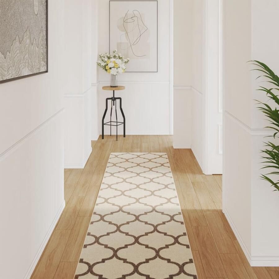 The Living Store Arabisch Vloerkleed 80 x 300 cm Meerkleurig Hypoallergeen Anti-slip Geschikt voor binnen en buiten Vloerkleed Arabisch Vloerkleed Multi Kleuren Outdoor Vloerkleed Indoor Vloerkleed Antislip Vloerkleed