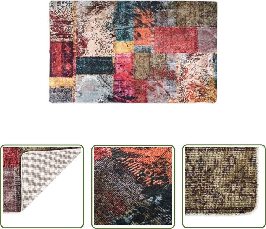 The Living Store Vloerkleed karakteristiek vloerkleed Afmeting- 120x170cm Ken- fluweel Vloerkleed Tapijten Multikleuren Vloerkleed Pluche Vloerkleed Anti Slip Vloerkleed - Foto 2