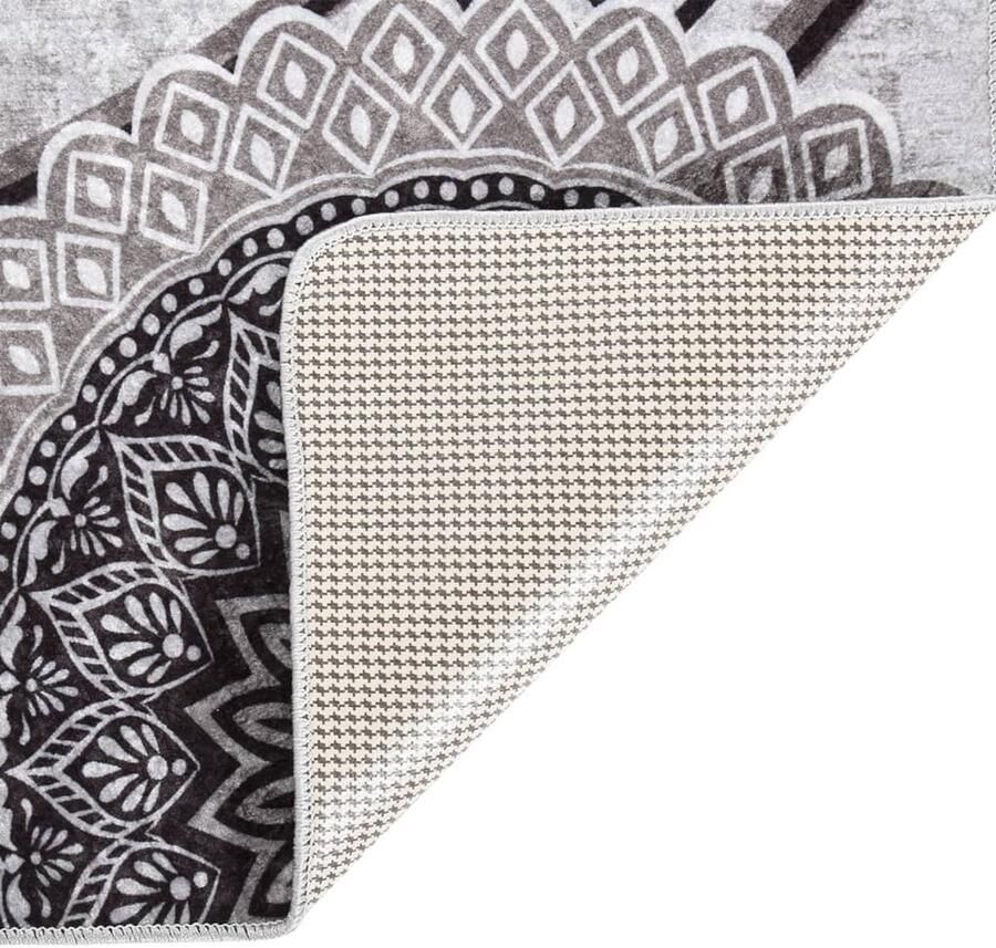 VidaXL Vloerkleed Wasbaar Anti-Slip 150x230 cm Vloerkleed Tapijten Woonkamerdecoratie Multifunctioneel Tapijt Anti Slip Mat Warm Gevoel