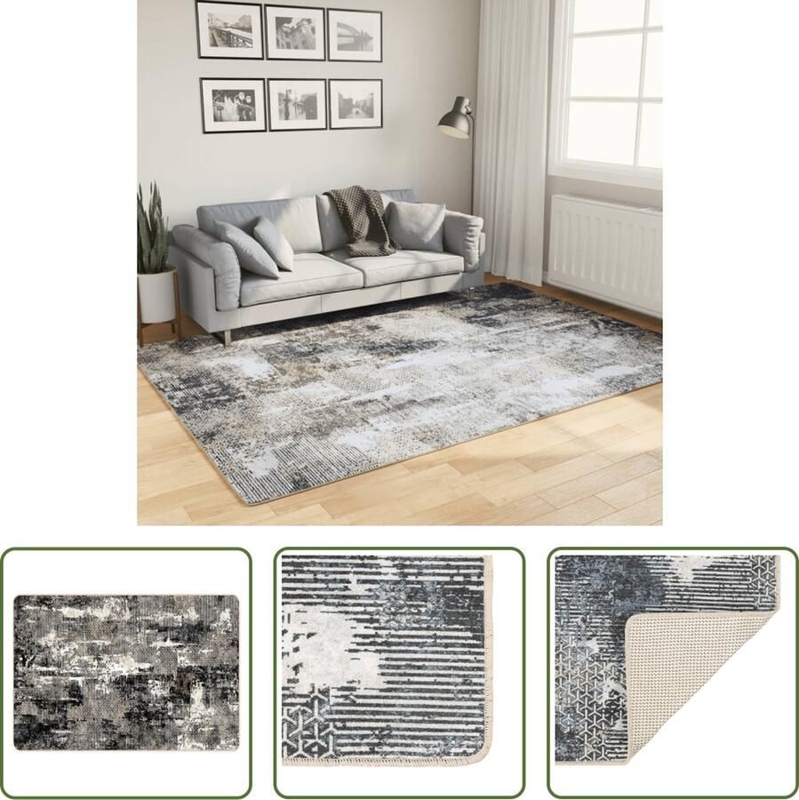 The Living Store Vintage Vloerkleed 160 x 230 cm Meerkleurig Fluweel Geluidsabsorberend Vintage Vloerkleed Multi Kleuren Fluweel Vloerkleed Anti Slip Vloerkleed Groot Vloerkleed