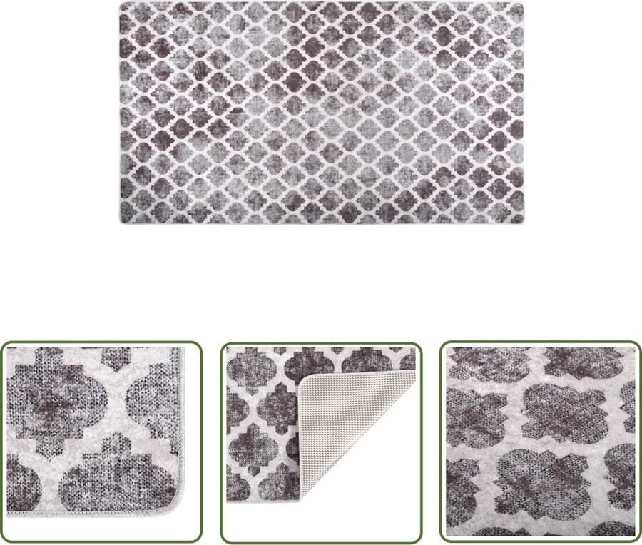 The Living Store Vloerkleed Meerkleurig zacht fluweel 190x300 cm 100% polyester Machinewasbaar Vloerkleed Tapijten Woonkamer Slaapkamer Multikleuren