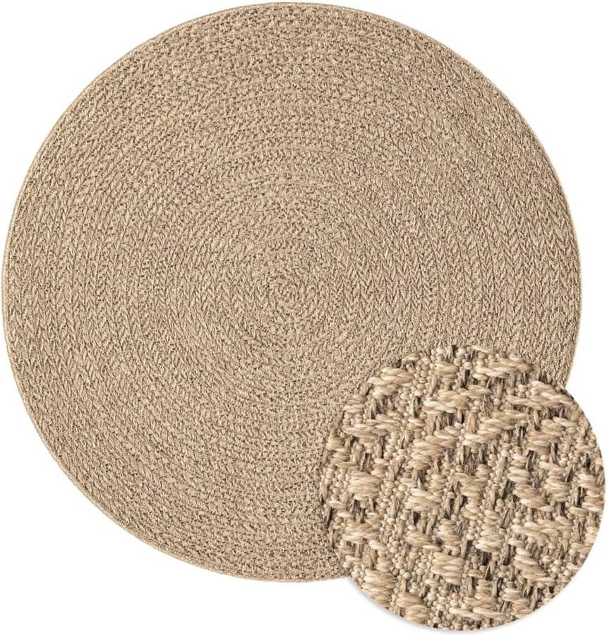 FIONERA Vloerkleed ZIZUR binnen en buiten ? 200 cm jute look