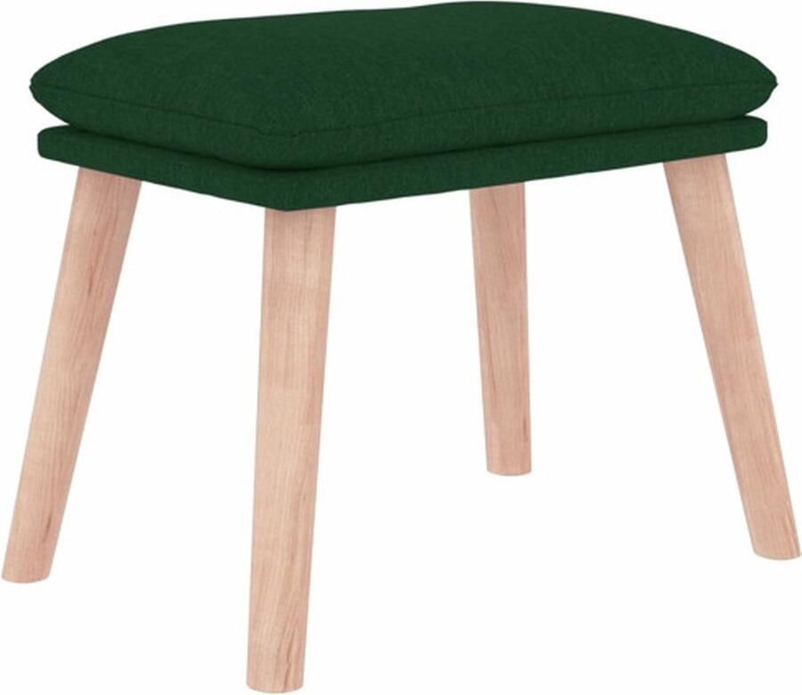 VidaXL The Living Store Voetenbank Houten poten Donkergroen 45 x 29.5 x 35 cm - Foto 2