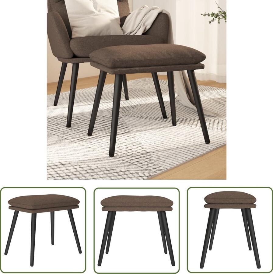 The Living Store Voetenbank Modern Meubels 45 x 29.5 x 39 cm Taupe