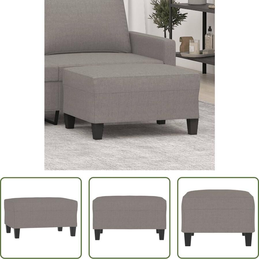 VidaXL Voetenbank Voetbank Voetenbank 70x55x41 cm stof taupe Relaxstoel Lounge Stoel Zitbank