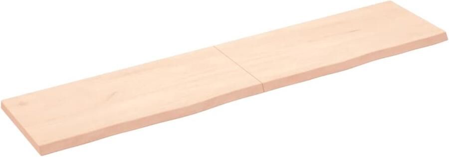 VidaXL Wandschap Massief Eikenhout 180x40 cm Wandplank Houten Plank Eikenhouten Wandplank Rustic Wanddecoratie Opbergoplossing