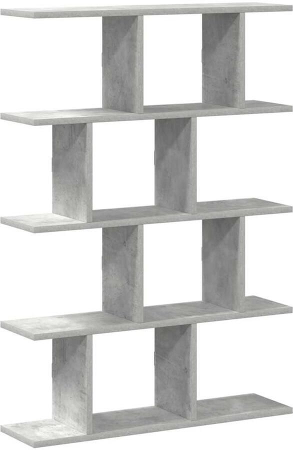 VidaXL Wandschap 12 Vakken Betongrijs Hout Wandplankje Houten Plank Opslagoplossing Kasten Organisatorisch