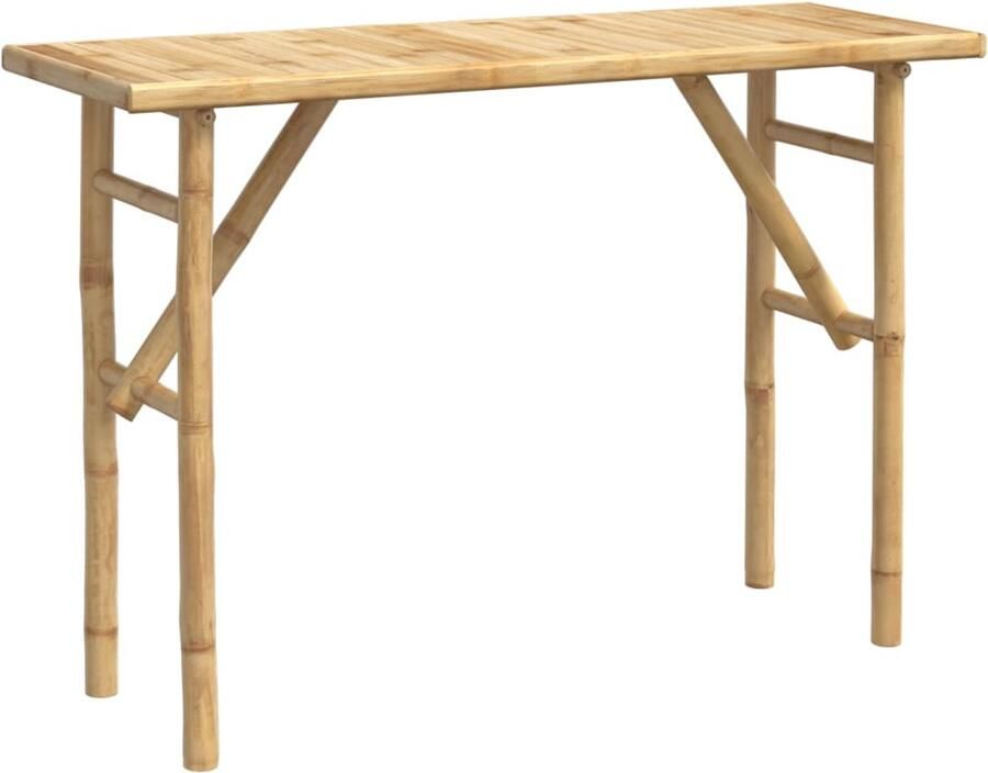 The Living Store Wandtafel 115x39x75 cm bamboe Wandtafel Wandtafels Bijzettafel Console Tafel