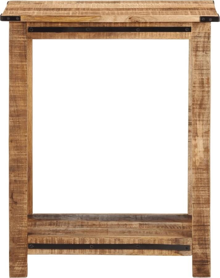 VidaXL Wandtafel Massief Mangohout 60x35x75 cm Gangtafel Wandtafel Mangohouten Tafel Salontafel Entreetafel Vintage Tafel Industriële Tafel Houten Tafel