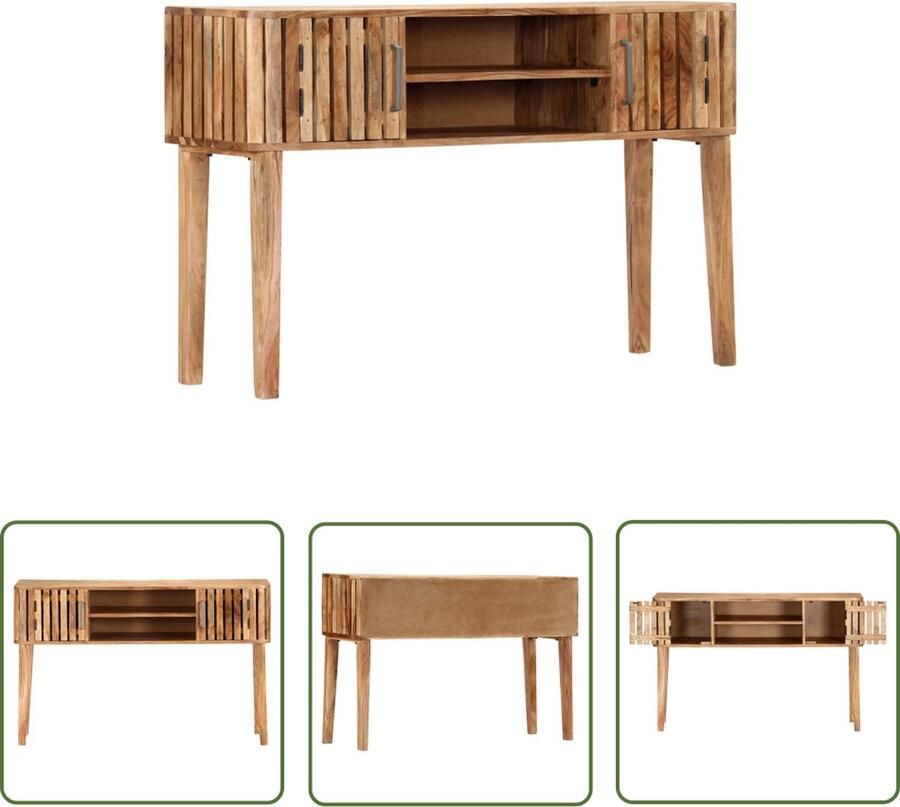 The Living Store Wandtafel Classic Acaciahout 120 x 35 x 76 cm Natuurlijke afwerking - Foto 2