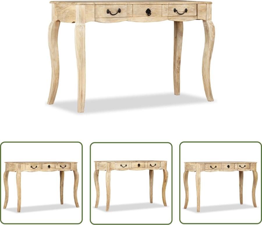 The Living Store wandtafel Landelijke Franse stijl 120 x 50 x 80 cm massief mangohout - Foto 2