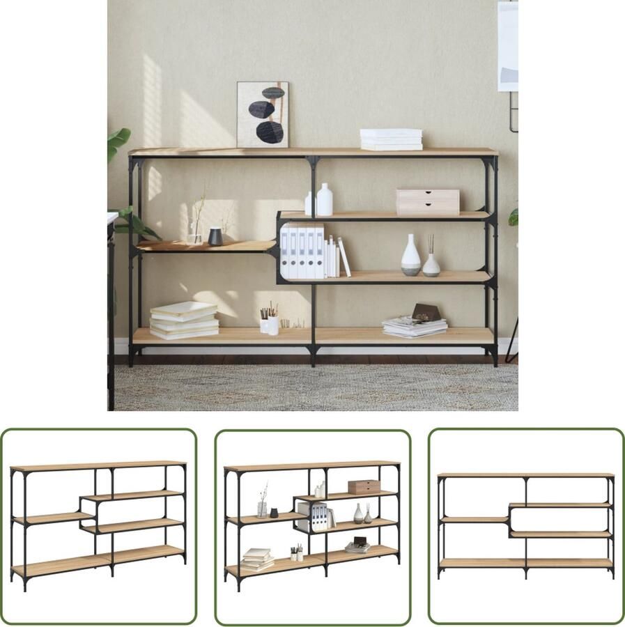 The Living Store Wandtafel Sonoma Eiken Hoge Kwaliteit 160x32x95 cm IndustriÃle Stijl Wandtafel Eikenhouten Tafel Industrieel Design Salontafel Entreetafel