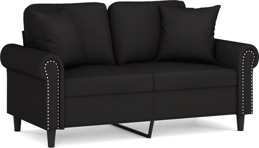 The Living Store Zwarte 2-zitsbank Fluweel 152 x 77 x 80 cm Comfortabele Zitervaring Tweezitsbank Zwarte Bank Velvet Bank Comfortabele Bank Luxe Bank - Foto 5