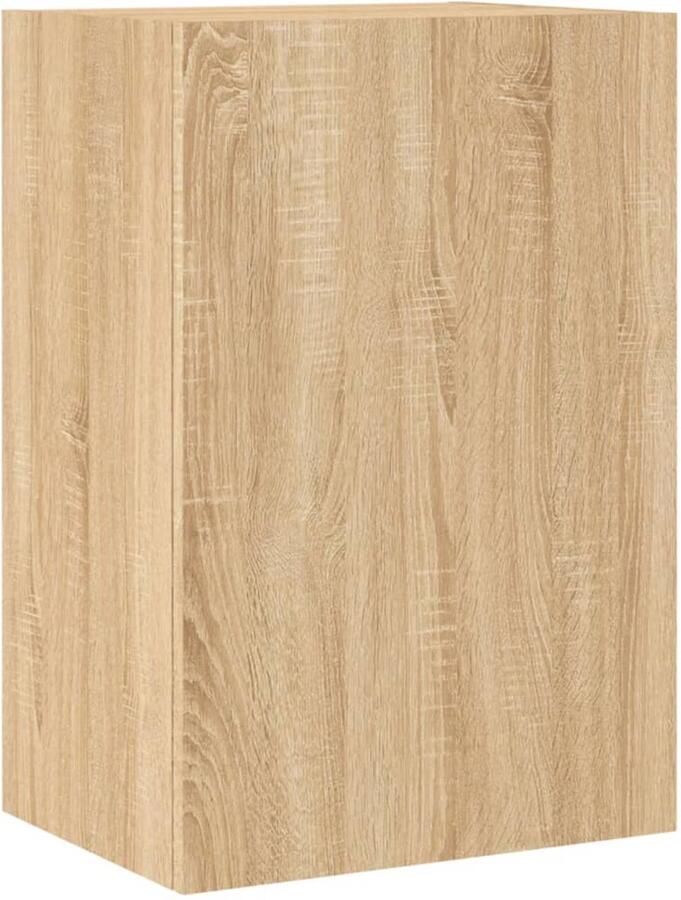The Living Store Tv-wandmeubel 40 5x30x60 cm bewerkt hout sonoma eikenkleurig Tv-wandmeubel Tv-wandmeubels Zwevend Tv-meubel Tv-wandmeubel - Foto 3