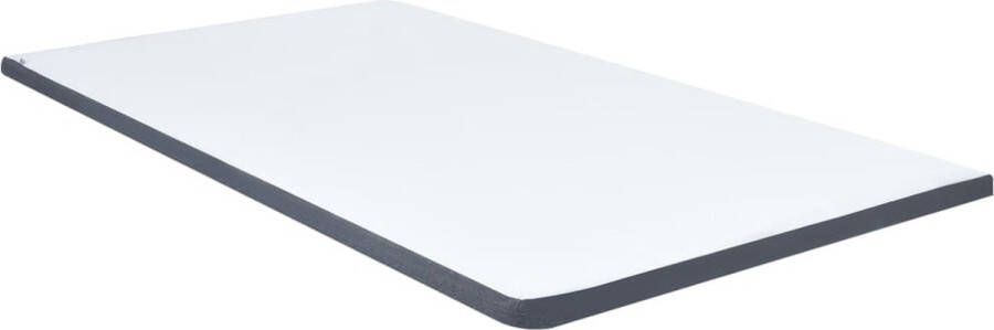 The Living Store Topmatras Boxspring 5 cm Traagschuim Wit en donkergrijs Boxspringtopmatras Topmatras Slaapcomfort Traagschuim Boxspring - Foto 2