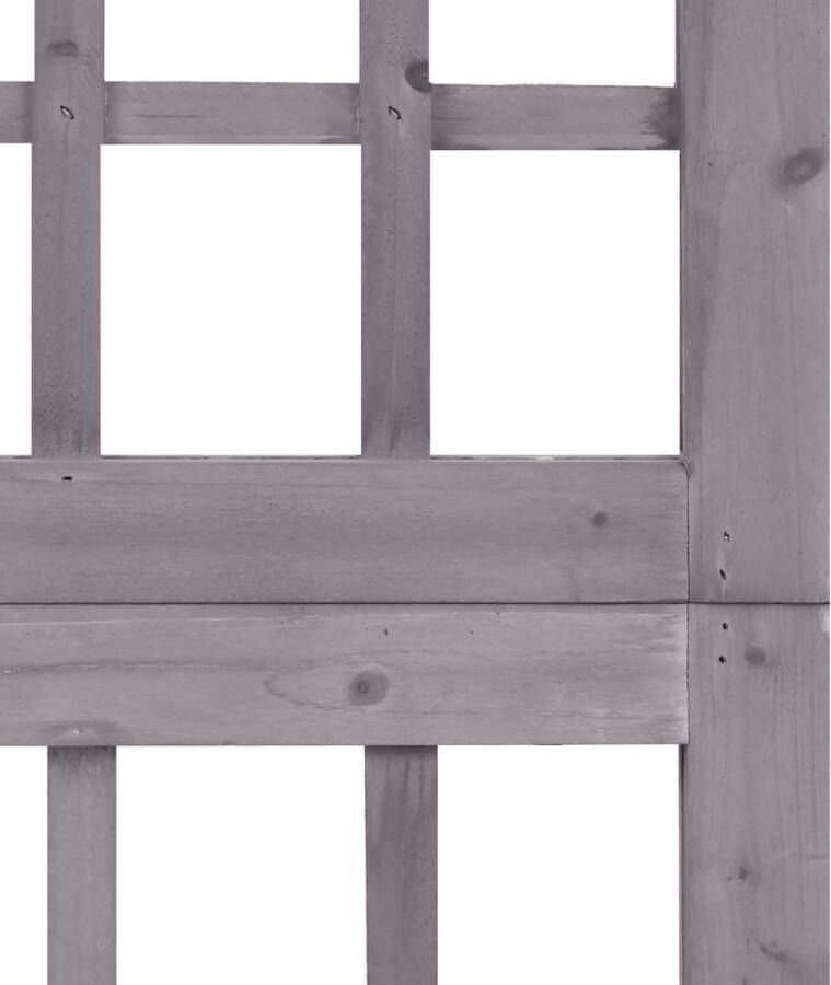 The Living Store Trellis Grijs Massief Vurenhout 161 x 180 cm Kamerscherm Terrasscherm Kamerscherm Privacy Screen Plantenrek Trellis Vurenhout