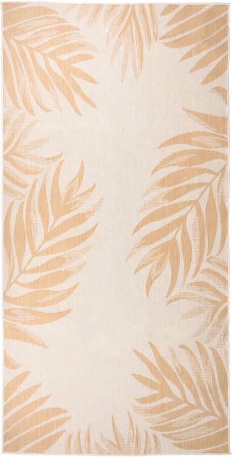 The Living Store Tuinkleed Geel 100x200 cm Platgeweven Weerbestendig Tuintapijten Buitenkleed Terrasvloer Balkontapis Zomerdecoratie - Foto 2