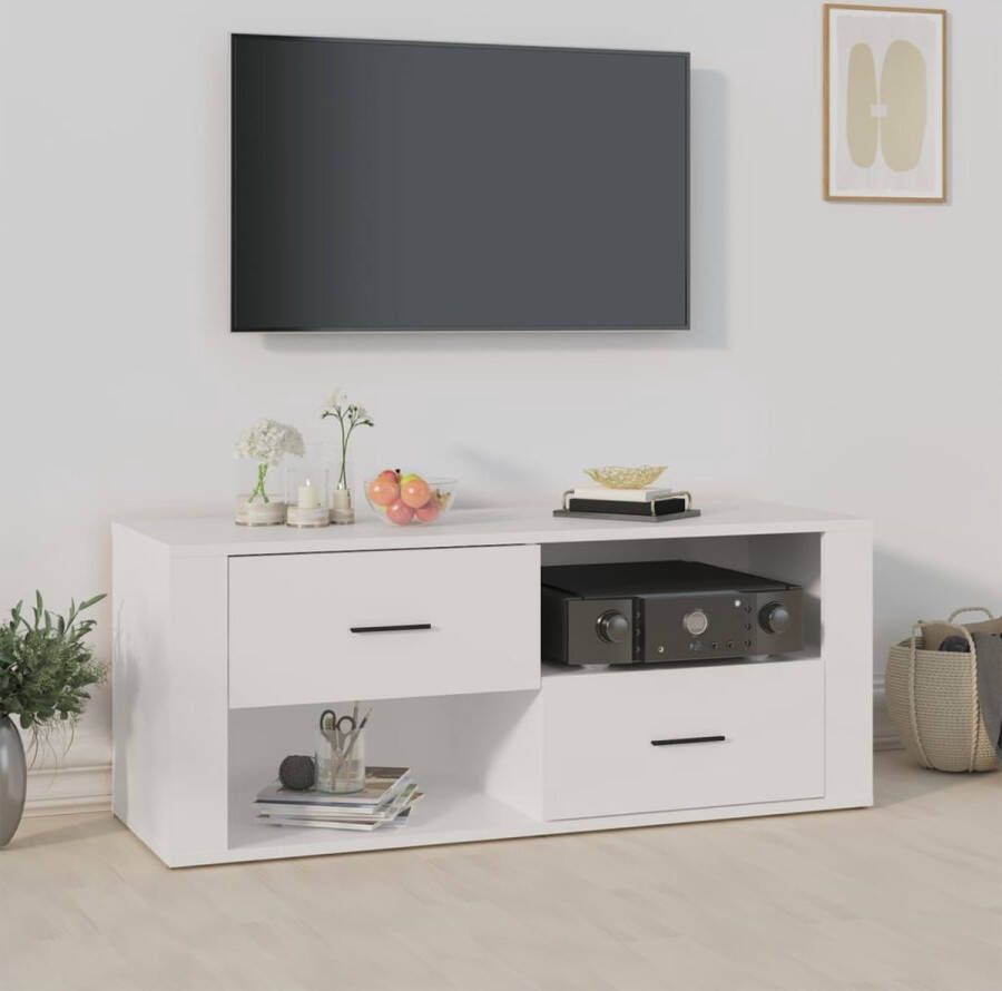 The Living Store TV-kast Classic Series Media-opbergmeubel 100 x 35 x 40 cm Hoge kwaliteit bewerkt hout - Foto 2