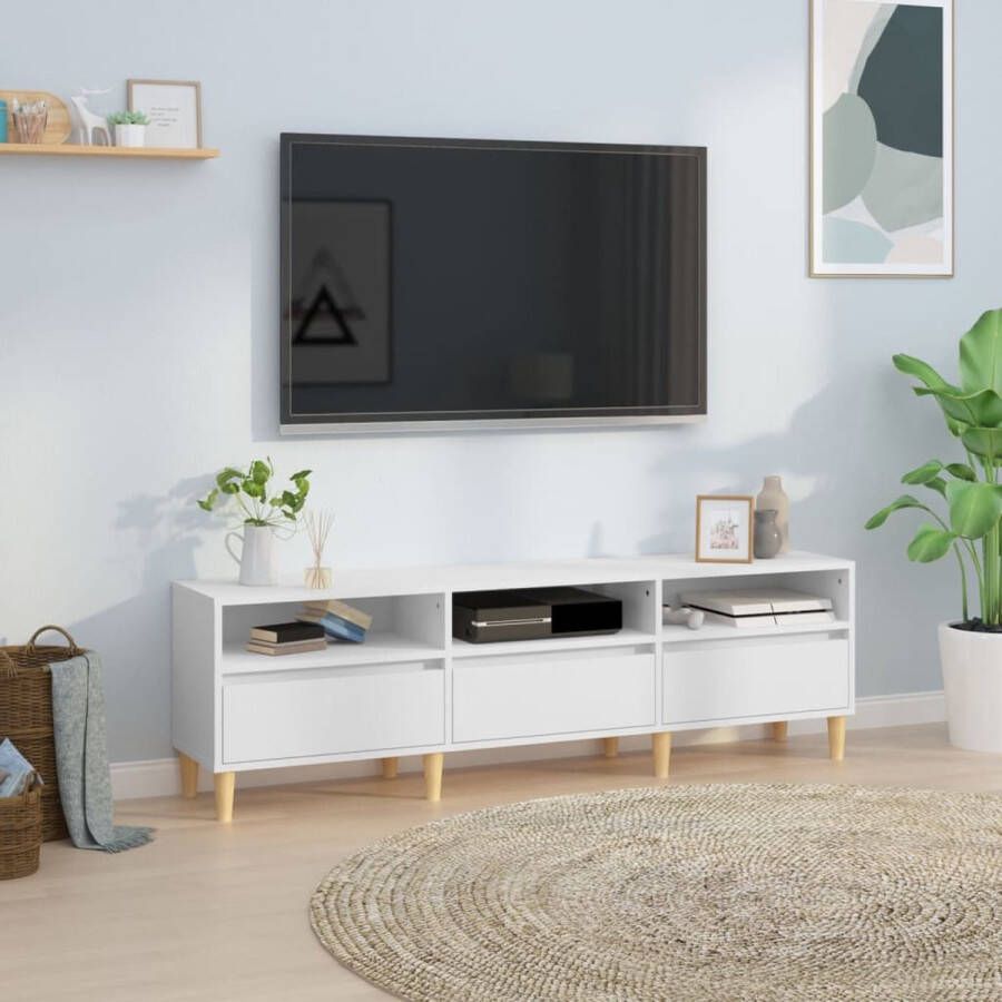 The Living Store tv-kast Classic tv-meubel 150 x 30 x 44.5 cm wit - Foto 2