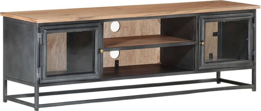 The Living Store TV-kast Houten 120 x 30 x 40 cm Massief Acaciahout - Foto 2