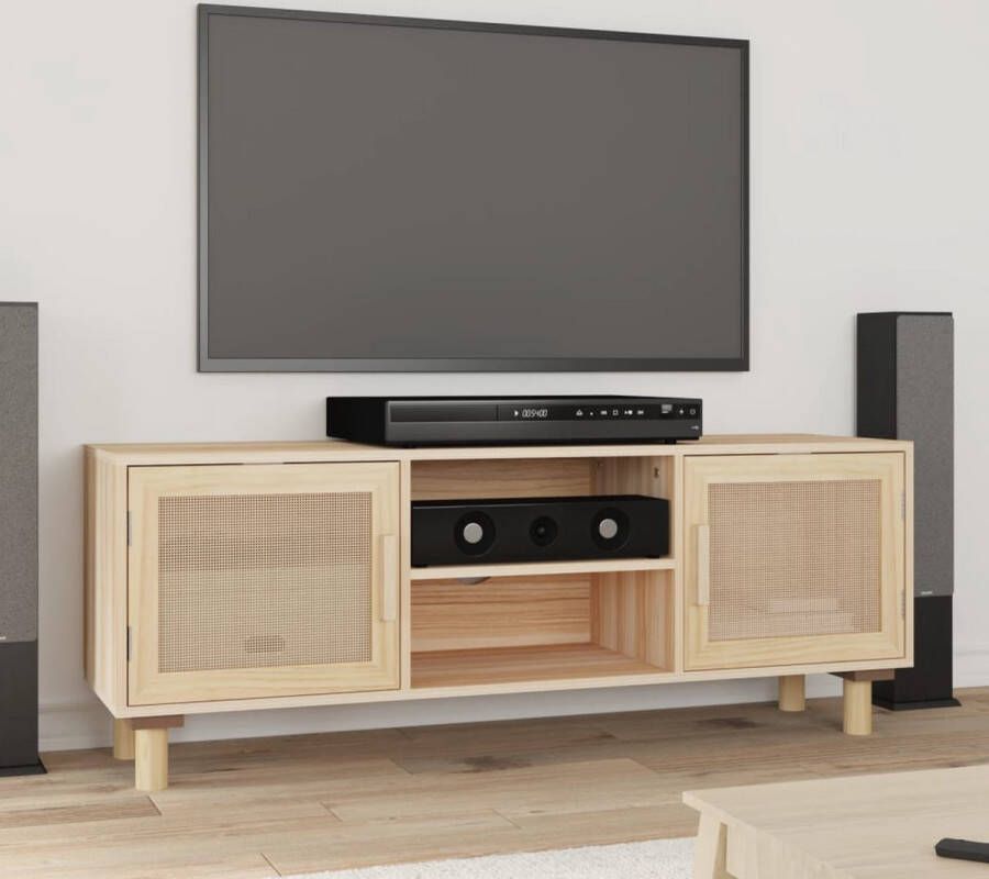 The Living Store TV Kast Klassieke Meubel 105x30x40 cm Bruin hout - Foto 2