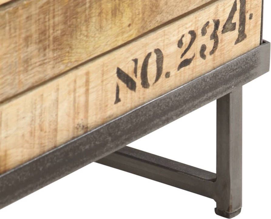 The Living Store vidaXL Tv-meubel 120x30x40 cm massief mangohout Tv-kast Mangohouten Tv-kast Industrieel Tv-standaard Salontafel Mediabox - Foto 2
