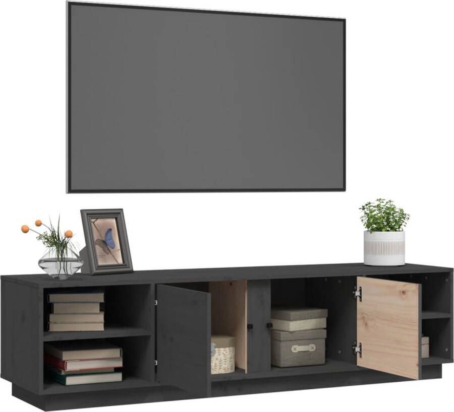 The Living Store TV-kast Serie- Trendy groep- Meubels 156 x 40 x 40 cm Massief grenenhout - Foto 2