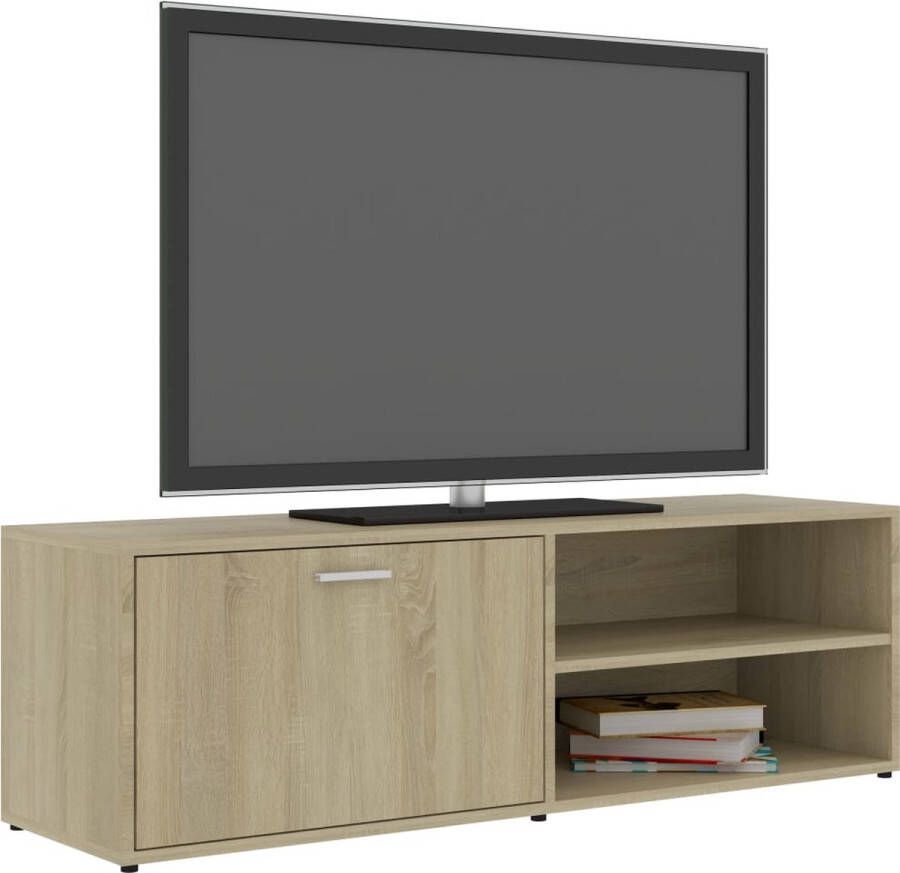 The Living Store TV-kast Sonoma eiken 120 x 34 x 37 cm Met 1 deur en 2 vakken - Foto 2