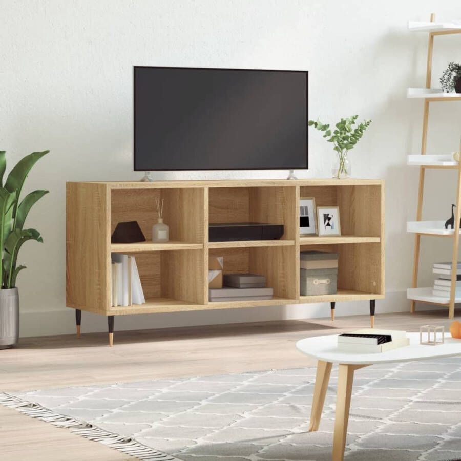 The Living Store Tv-meubel 103.5 x 30 x 50 cm Sonoma eiken - Foto 2