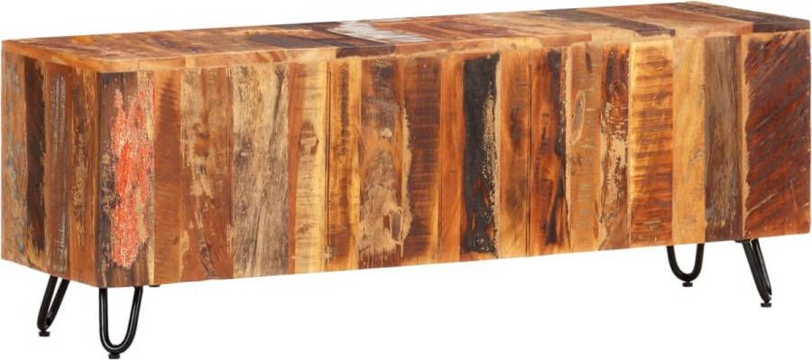 The Living Store Tv-meubel 110x30x40 cm massief gerecycled hout Kast - Foto 2